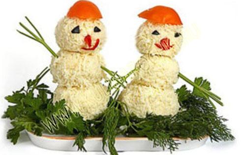 Сырные снеговики рецепт фото